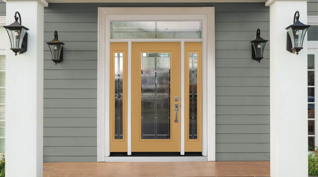 Doors in Northern Virginia. Front doors are available in custom sizes with transoms and side lites.